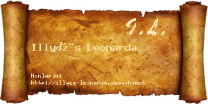 Illyés Leonarda névjegykártya
